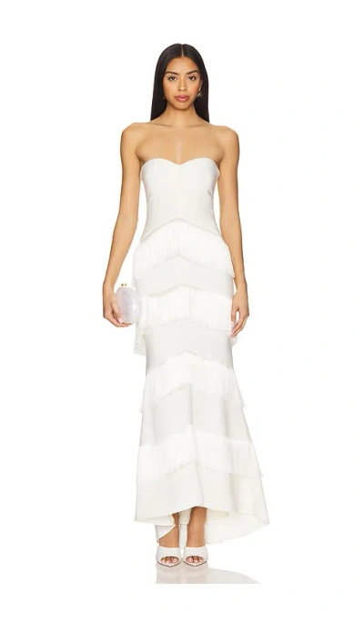 House Of Harlow 1960 X Revolve Hera Fringe Maxi Dress In Ivory