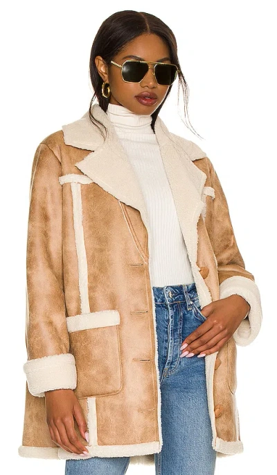 House Of Harlow 1960 X Revolve Lowelle Coat In 自然色 & 棕色