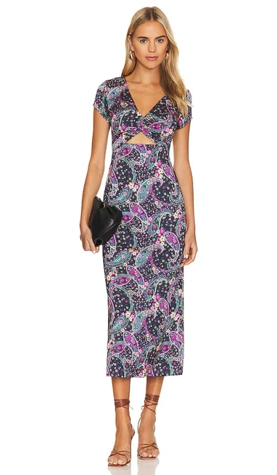 House Of Harlow 1960 Kleid Marseille In Black Paisley Multi