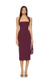 House Of Harlow 1960 X Revolve Melody Midi Dress In Burgundy