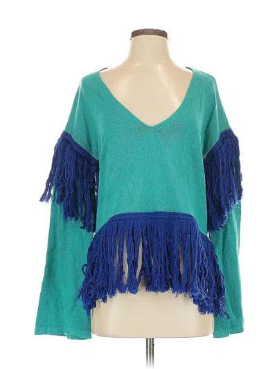 Pre-owned House Of Harlow 1960 X Revolve Pullover Sweater In Blue