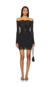 House Of Harlow 1960 X Revolve Romy Mini Dress In Black