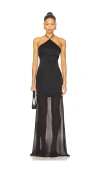 House Of Harlow 1960 X Revolve Taylor Gown In Black