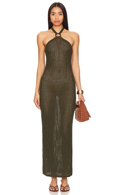 House Of Harlow 1960 X Revolve Thea Mesh Maxi Dress In 森林绿