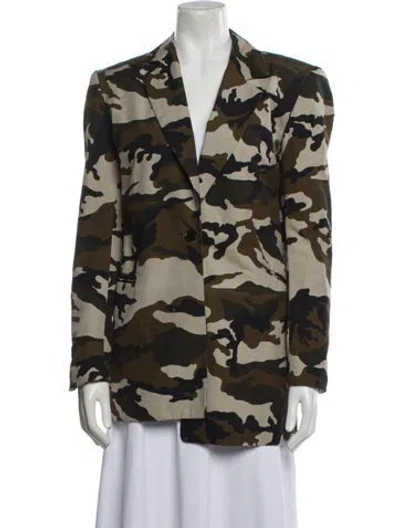 Pre-owned House Of Holland Floral Print Blazer In Brown
