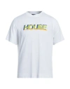 House Of Holland Man T-shirt White Size L Cotton, Elastane In White