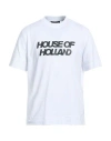 House Of Holland Man T-shirt White Size L Cotton, Elastane In White