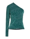House Of Holland Woman Top Green Size 8 Polyester, Polyamide, Elastane In Green