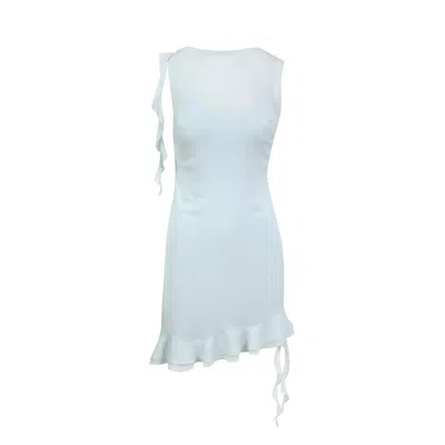 House Of Ika Women's Asymmetric Flow Viscose Dress In Blue