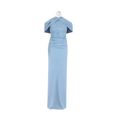 House Of Ika Women's Twist Halter Dress In Blue