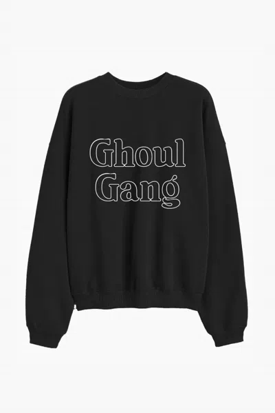 House Of Lulu Ghoul Gang Sweatshirt In Black