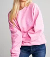House Of Lulu It's Not Drinking Alone Sweatshirt In Pink In Pink