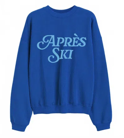 House Of Lulu Women's Apres Ski Sweatshirt In Blue