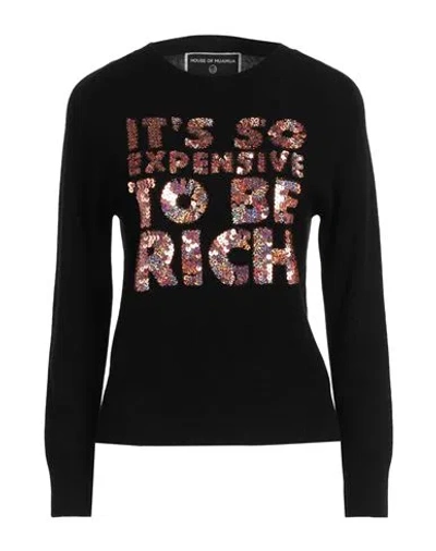 House Of Mua Mua Woman Sweater Black Size L Merino Wool