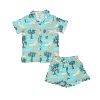 House Of Murphy Women's Blue Riverside Dance Bamboo Pajamas