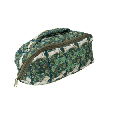 House Of Murphy Women's Green Quilted Forest Prance Cosmetic Case