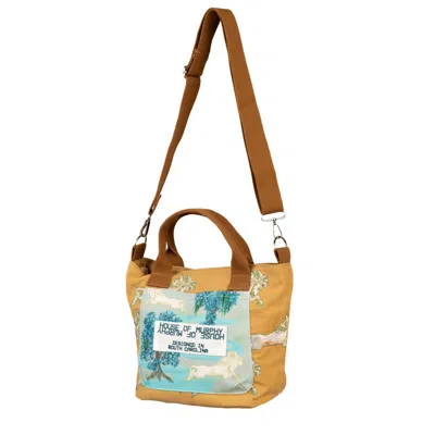 House Of Murphy Women's Neutrals / Blue  Embroidered Bag