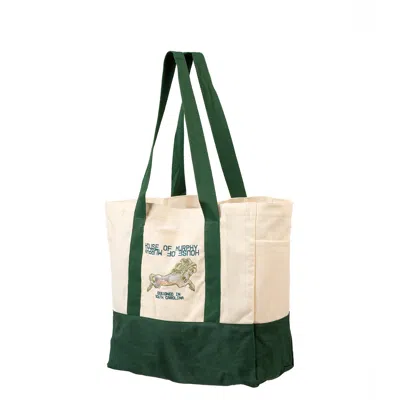 House Of Murphy Women's Neutrals / Green  Canvas Carry Bag