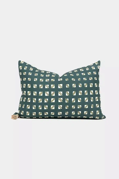 House Of Nomad Checked Out Lumbar Pillow In Black