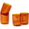 House Of Nunu Set Of 4 Belly Tumblers In Amber