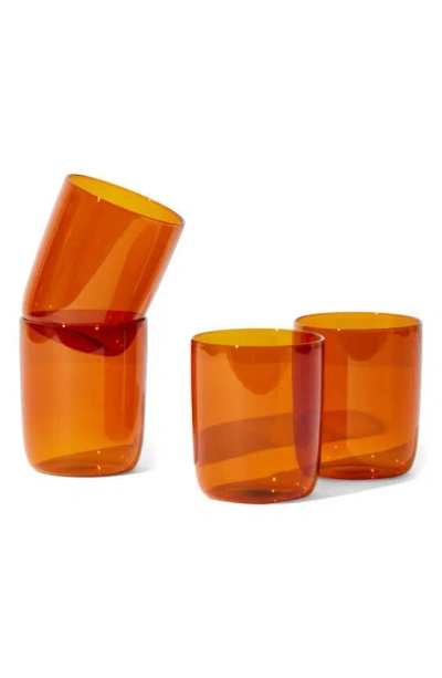 House Of Nunu Set Of 4 Belly Tumblers In Amber