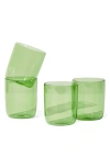 House Of Nunu Set Of 4 Belly Tumblers In Green