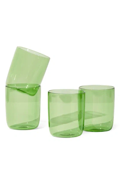 House Of Nunu Set Of 4 Belly Tumblers In Green