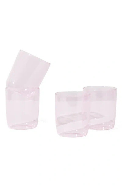 House Of Nunu Set Of 4 Belly Tumblers In Pink