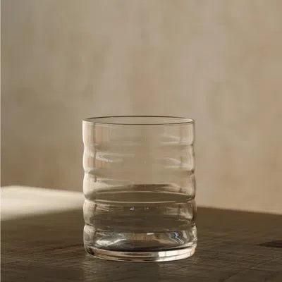 House Of Revelry Fluted Tumbler Set Of Four In Transparent