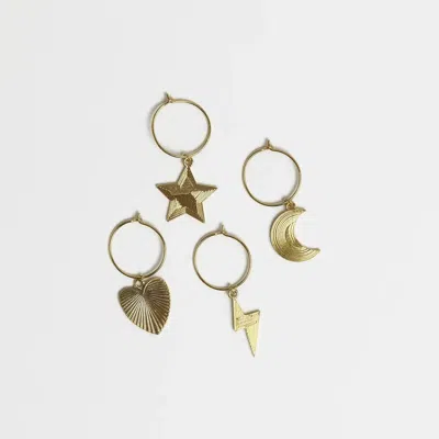 House Of Revelry Lucky Charms Set Of Four In Gold