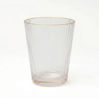 House Of Revelry Neutrals The Ridged Tumbler Glass Set In White