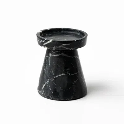 House Of Revelry Short Monolith Black Marble Candle Holder