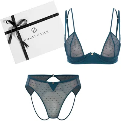 House Of Silk Deep Aqua Gift Set In Blue