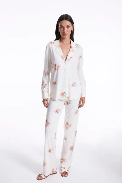 House Of Silk Dreamy Rosie Pyjama Set In White