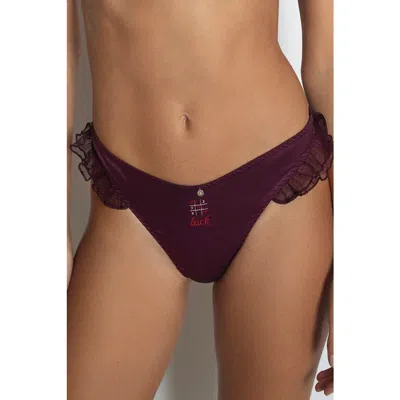 House Of Silk Luck Thong In Purple