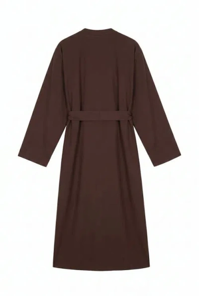 House Of Silk Lune Kaftan Robe In Brown