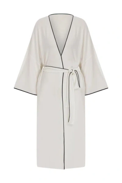 House Of Silk Monroe Soft Robe White