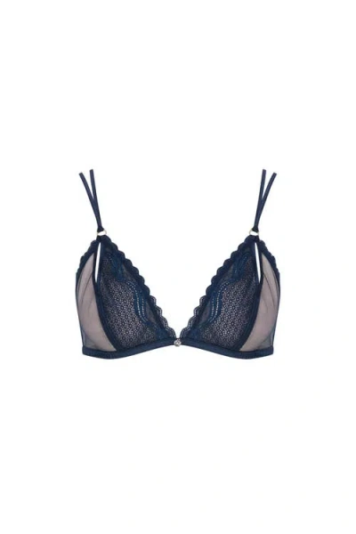 House Of Silk Neima Lace Bra In Blue