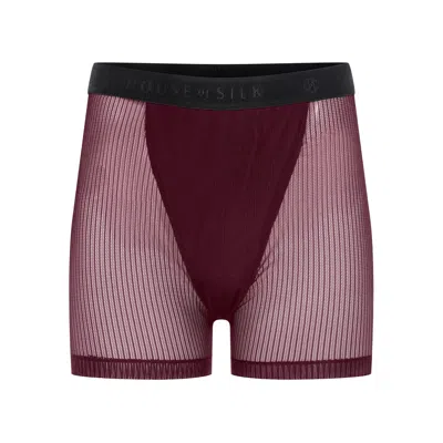 House Of Silk Red Fleur Tulle Men's Boxer Burgundy