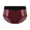 House Of Silk Red Fleur Tulle Men's Brief Burgundy In Red
