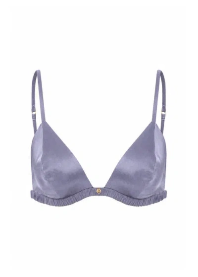 House Of Silk Silk Triangle Bra In Multi