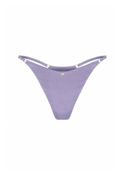 House Of Silk Silk Triangle Thong In Mauve