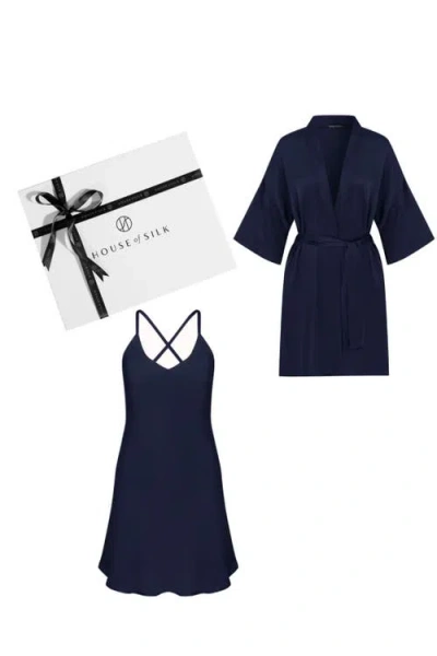 House Of Silk Silky Satin Gift Set In Blue
