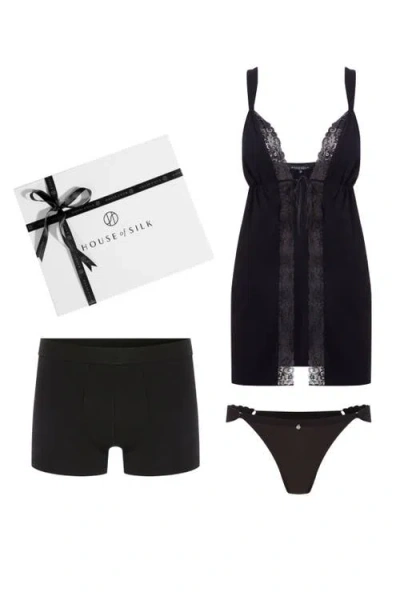 House Of Silk Soft Love Gift Set In Animal Print