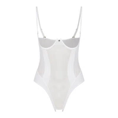House Of Silk Women's Amelia Ouvert Corset White With A Removable Panty
