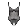 House Of Silk Women's Béatrice Ouvert Bodysuit Black In Black