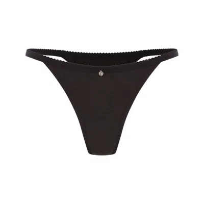 House Of Silk Women's Black Fallen Thong