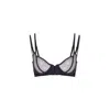 House Of Silk Women's Silver Lisbeth Lace Ouvert Thong In Black