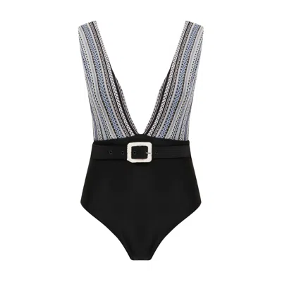 House Of Silk Women's Blue Delphin Knit Swimsuit