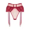 House Of Silk Women's Chambery Garter Thong Claret Red In Red